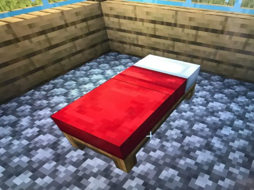hacer una cama en Minecraft